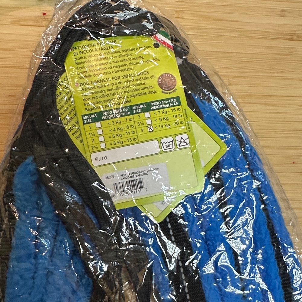Blue and Black Dog Harness